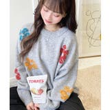 ミックスカラーフラワージャガードニットプルオーバー6G | moment+ | 詳細画像26 