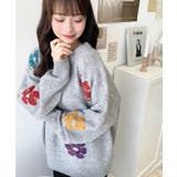 ミックスカラーフラワージャガードニットプルオーバー6G | moment+ | 詳細画像29 