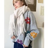 ミックスカラーフラワージャガードニットプルオーバー6G | moment+ | 詳細画像30 