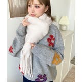 ミックスカラーフラワージャガードニットプルオーバー6G | moment+ | 詳細画像31 