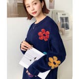 ミックスカラーフラワージャガードニットプルオーバー6G | moment+ | 詳細画像44 