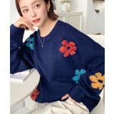 ミックスカラーフラワージャガードニットプルオーバー6G | moment+ | 詳細画像45 