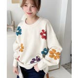 ミックスカラーフラワージャガードニットプルオーバー6G | moment+ | 詳細画像5 