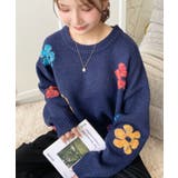 ミックスカラーフラワージャガードニットプルオーバー6G | moment+ | 詳細画像51 