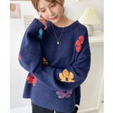 ミックスカラーフラワージャガードニットプルオーバー6G | moment+ | 詳細画像53 