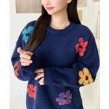 ミックスカラーフラワージャガードニットプルオーバー6G | moment+ | 詳細画像56 