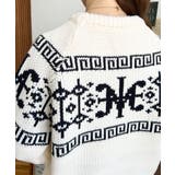 3G ロゴチャイナ柄Wジャガードニットプルオーバー | moment+ | 詳細画像11