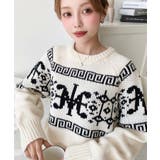 3G ロゴチャイナ柄Wジャガードニットプルオーバー | moment+ | 詳細画像14