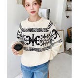 3G ロゴチャイナ柄Wジャガードニットプルオーバー | moment+ | 詳細画像15