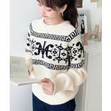 3G ロゴチャイナ柄Wジャガードニットプルオーバー | moment+ | 詳細画像18