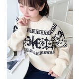 3G ロゴチャイナ柄Wジャガードニットプルオーバー | moment+ | 詳細画像19