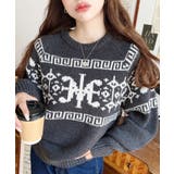 3G ロゴチャイナ柄Wジャガードニットプルオーバー | moment+ | 詳細画像24