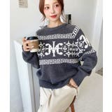 3G ロゴチャイナ柄Wジャガードニットプルオーバー | moment+ | 詳細画像30