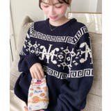 3G ロゴチャイナ柄Wジャガードニットプルオーバー | moment+ | 詳細画像32