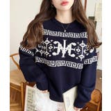 3G ロゴチャイナ柄Wジャガードニットプルオーバー | moment+ | 詳細画像36