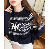 3G ロゴチャイナ柄Wジャガードニットプルオーバー | moment+ | 詳細画像40