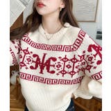 3G ロゴチャイナ柄Wジャガードニットプルオーバー | moment+ | 詳細画像44