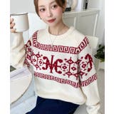 3G ロゴチャイナ柄Wジャガードニットプルオーバー | moment+ | 詳細画像58