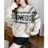 3G ロゴチャイナ柄Wジャガードニットプルオーバー | moment+ | 詳細画像6