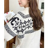 3G ロゴチャイナ柄Wジャガードニットプルオーバー | moment+ | 詳細画像8