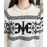 3G ロゴチャイナ柄Wジャガードニットプルオーバー | moment+ | 詳細画像9