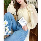 ショルダーシャーリングリボンオフショルブラウス | moment+ | 詳細画像23 