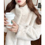 アイボリー | スタンドカラーファーブルゾン | moment+