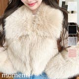 ショート丈ビッグカラーフェイクファーブルゾン | moment+ | 詳細画像1 