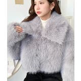 ショート丈ビッグカラーフェイクファーブルゾン | moment+ | 詳細画像12 