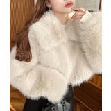 ショート丈ビッグカラーフェイクファーブルゾン | moment+ | 詳細画像15 