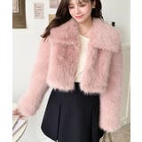 ショート丈ビッグカラーフェイクファーブルゾン | moment+ | 詳細画像20 