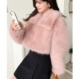 ショート丈ビッグカラーフェイクファーブルゾン | moment+ | 詳細画像21 