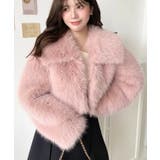 ショート丈ビッグカラーフェイクファーブルゾン | moment+ | 詳細画像23 