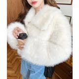 ショート丈ビッグカラーフェイクファーブルゾン | moment+ | 詳細画像4 