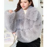 ショート丈ビッグカラーフェイクファーブルゾン | moment+ | 詳細画像9 