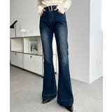 ウエストベルトフレアデニムパンツ | moment+ | 詳細画像2 