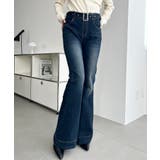 ウエストベルトフレアデニムパンツ | moment+ | 詳細画像4 