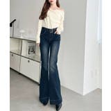 ウエストベルトフレアデニムパンツ | moment+ | 詳細画像5 