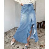 アシメフリルロングデニムスカート | moment+ | 詳細画像13 