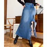 アシメフリルロングデニムスカート | moment+ | 詳細画像26 