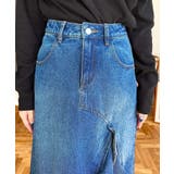 アシメフリルロングデニムスカート | moment+ | 詳細画像32 