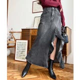 アシメフリルロングデニムスカート | moment+ | 詳細画像8 