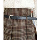 ベルト付きチェックプリーツミニスカート | moment+ | 詳細画像17 