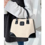 レザーモチーフロゴ配色キャンバスボストンバッグ | moment+ | 詳細画像16 