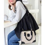 レザーモチーフロゴ配色キャンバスボストンバッグ | moment+ | 詳細画像19 