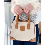 レザーモチーフロゴ配色キャンバスボストンバッグ | moment+ | 詳細画像7 