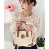 レザーモチーフロゴ配色キャンバスボストンバッグ | moment+ | 詳細画像8 