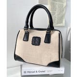 レザーモチーフロゴ配色キャンバスボストンバッグ | moment+ | 詳細画像9 