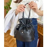 フェイクレザー巾着バッグ | moment+ | 詳細画像30 