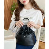 フェイクレザー巾着バッグ | moment+ | 詳細画像32 